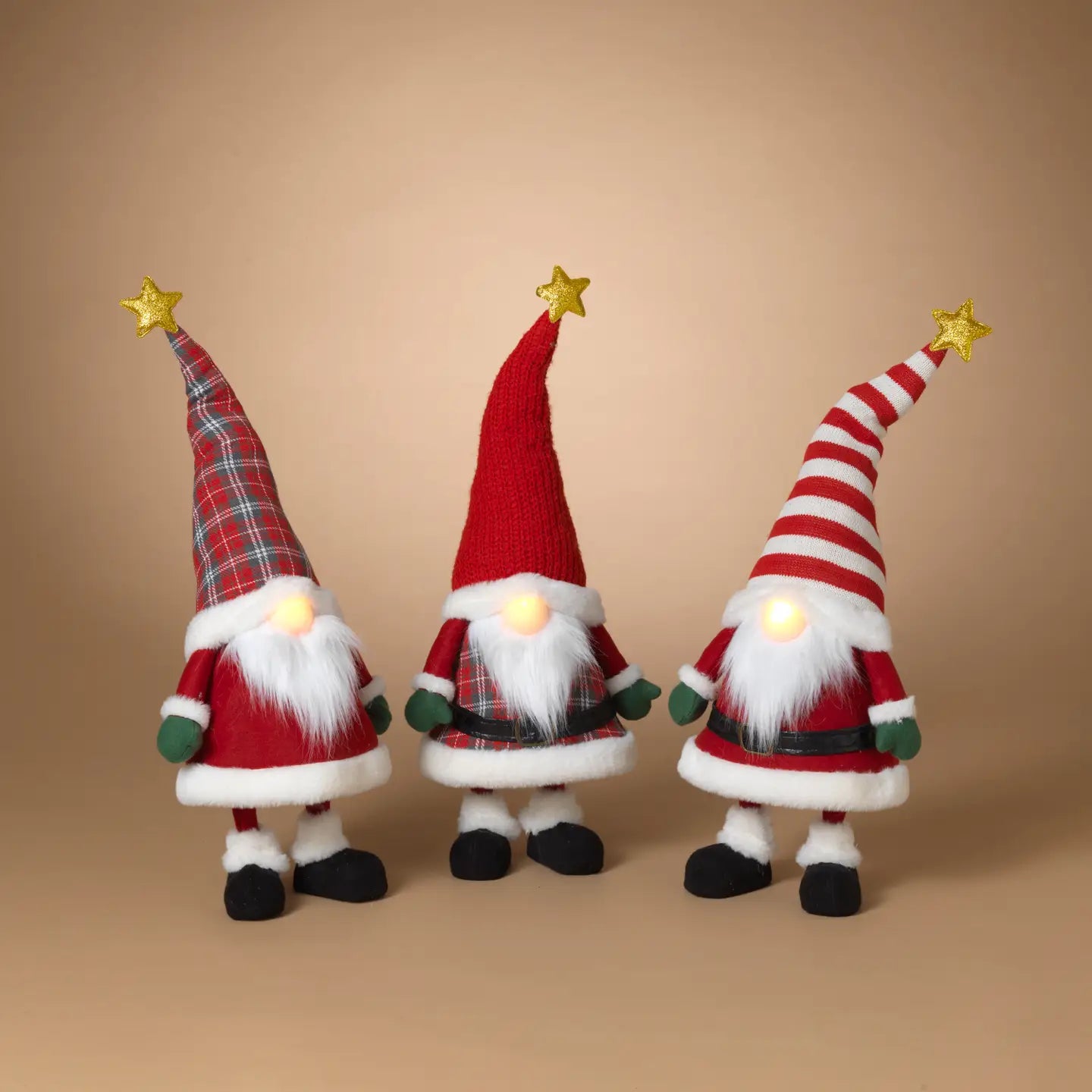 Lighted Plush Holiday Gnomes - 3 styles