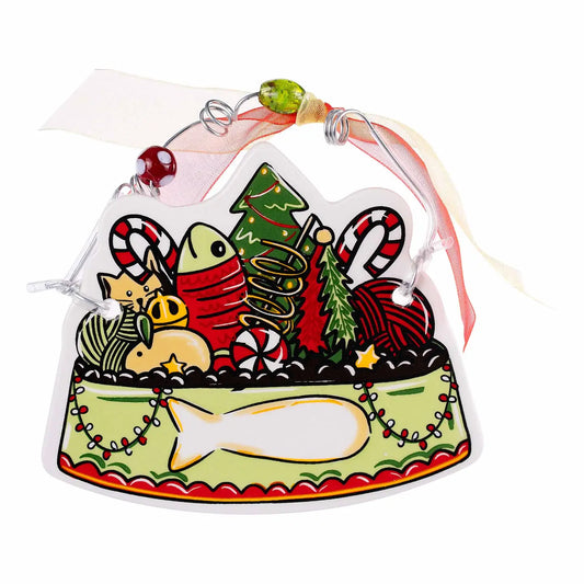 Christmas Cat Bowl Ornament