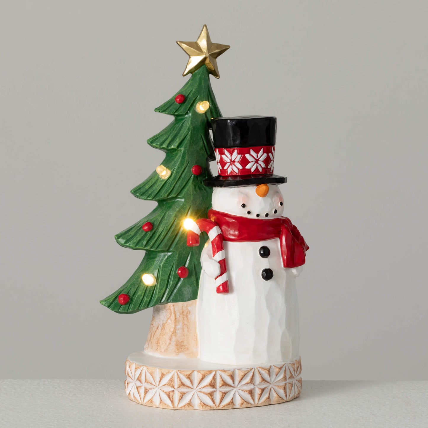 LED Snowman with Tree