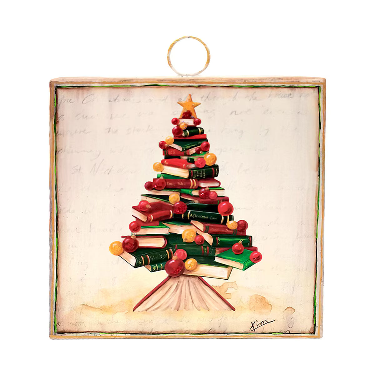Mini Art Book Stack Christmas Tree