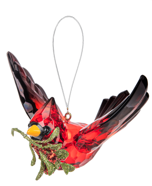 Cardinal in Flight Ornament
