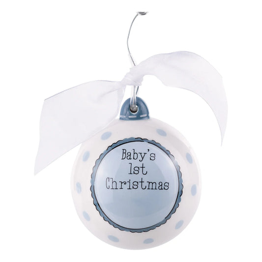 Baby's 1st, Blue Rocking Horse Ornament