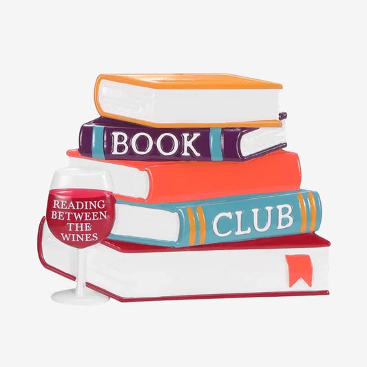 Book Club with Wine Ornament