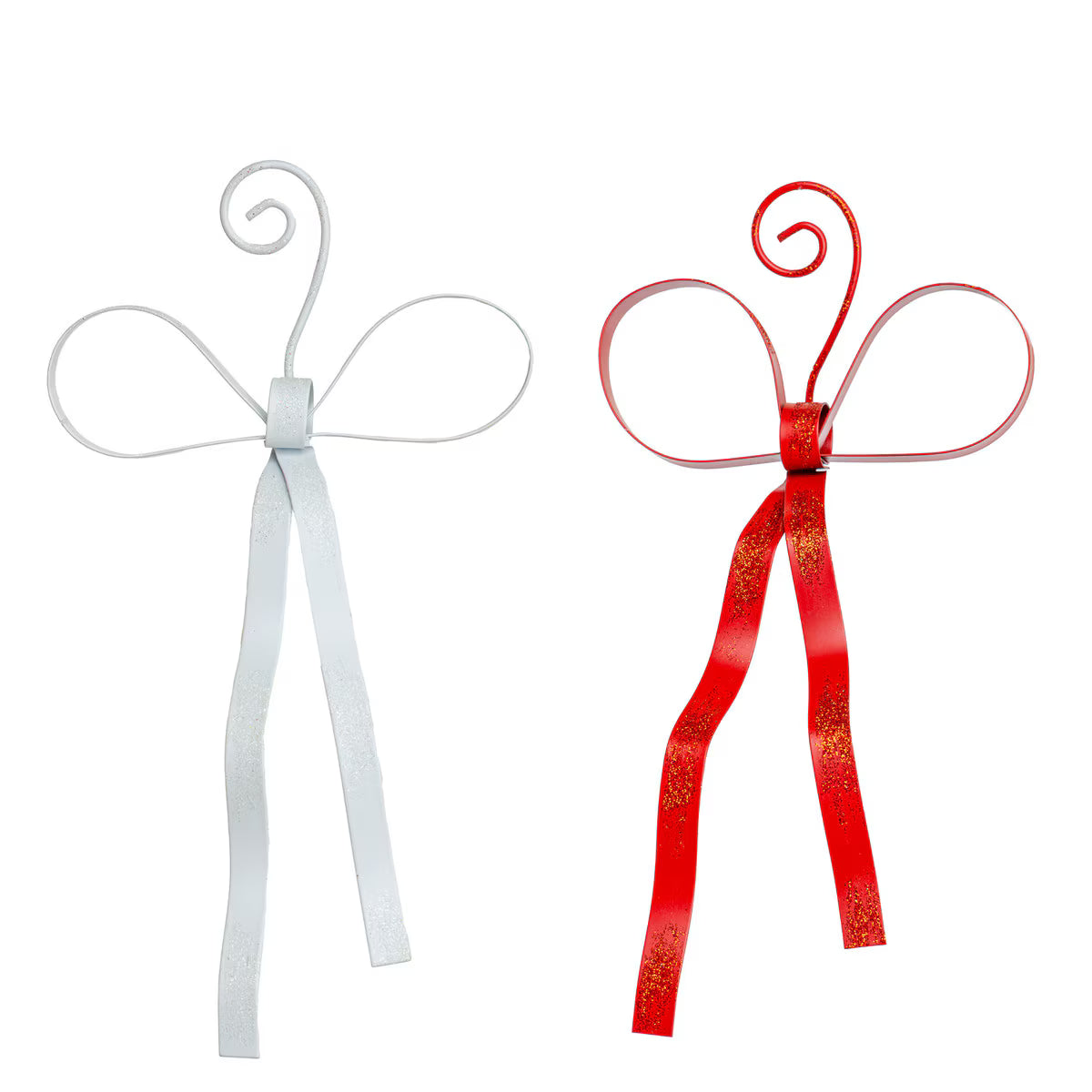 Red & White Bow Ornaments