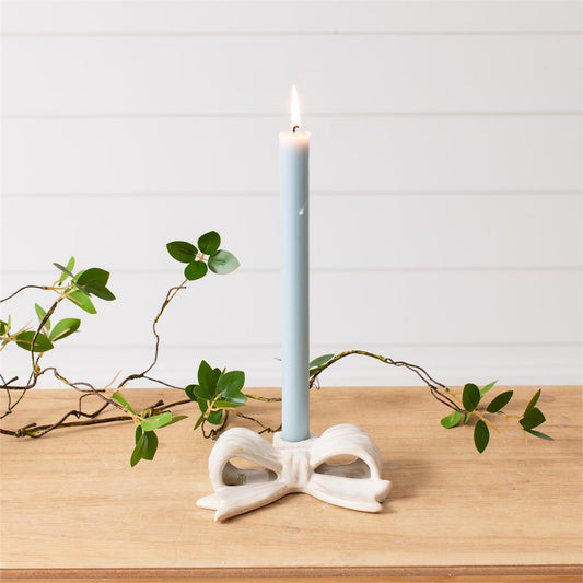 Candle Holder - White Bow