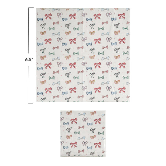 Paper Napkins with Bows - 50 count