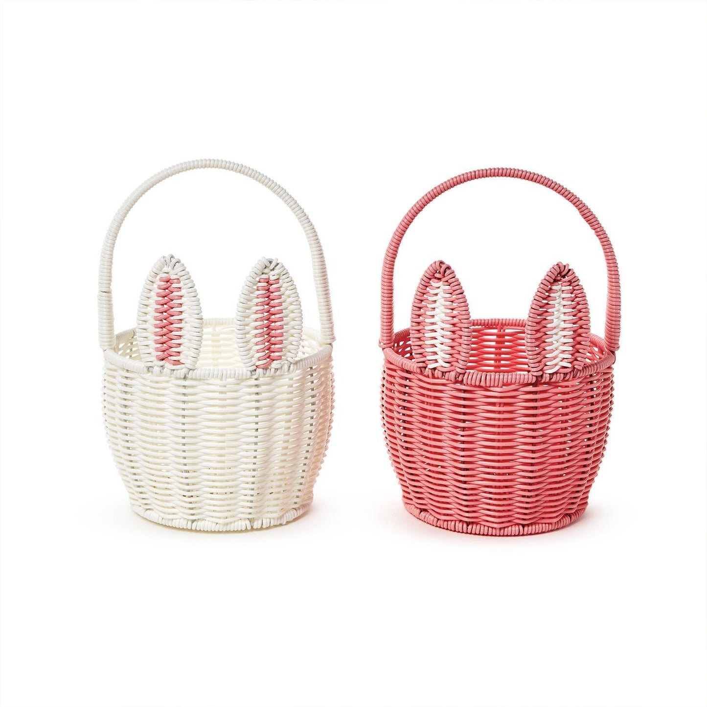 Faux Wicker Bunny Baskets - 2 colors