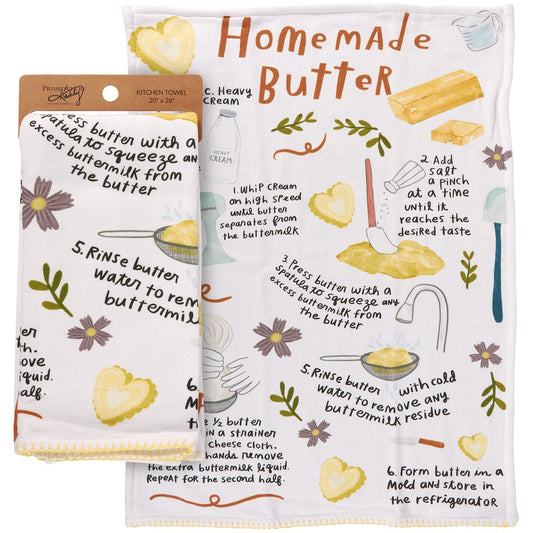 Homemade Butter Recipe Kitchen Towel
