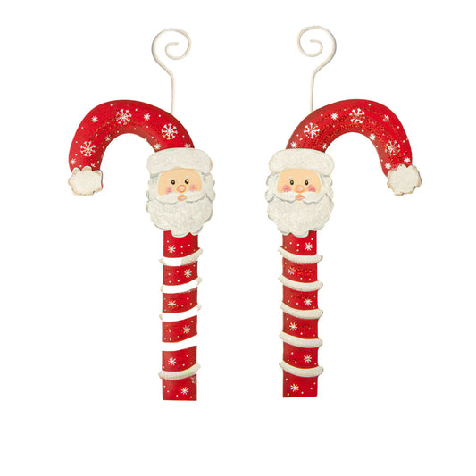 Santa Candy Cane Ornaments