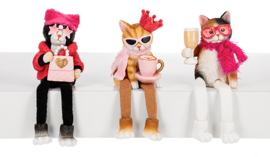 Chic Cat Shelf Sitters - 3 styles