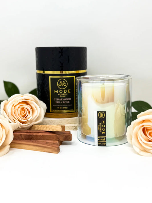 Cedarwood, Fig and Rose - 11 oz Candle