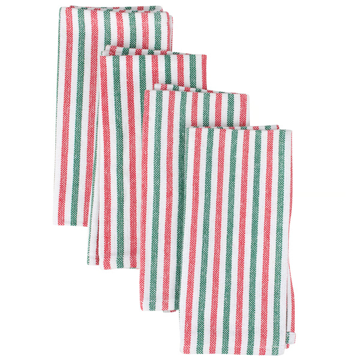 Garland Bells Christmas Stripe Napkins -Set of 4