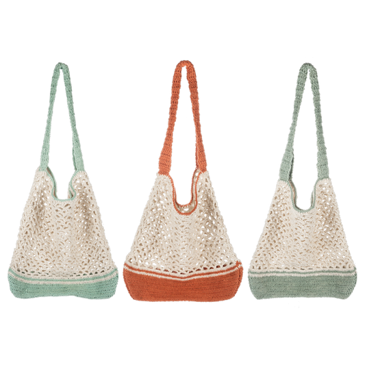 Knit Open Weave Tote Bag