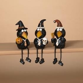 Halloween Crow Shelf Sitter - 3 styles