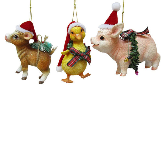 Farm Animal Ornament - 3 styles