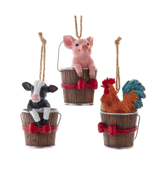 Farm Animal Ornaments - 3 styles