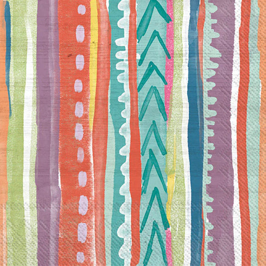Fiesta Stripe Cocktail Napkins