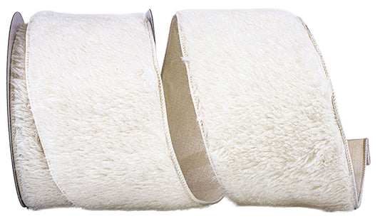 Fluffy Velvet White Wired Edge