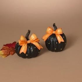 Halloween Pumpkin with Bow - 2 Styles
