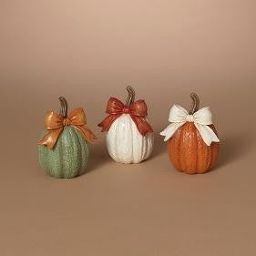 Harvest Pumpkin with Bow - 3 colors