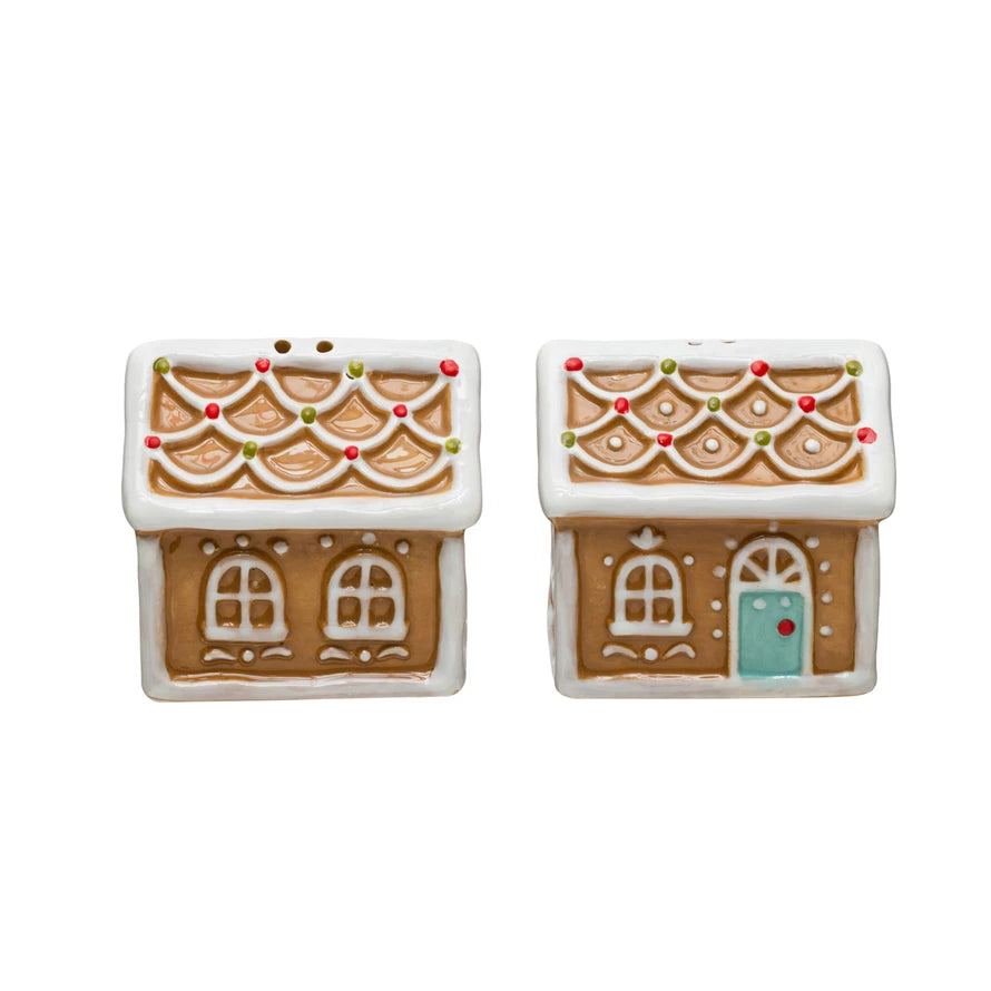 Gingerbread House Salt & Pepper Shakers Set