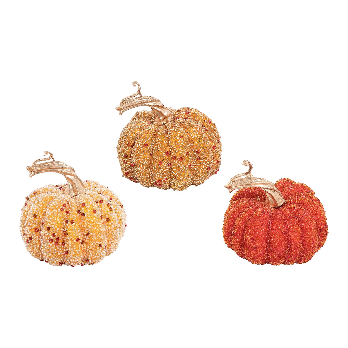 Small Glittery Pumpkins - 3 colors