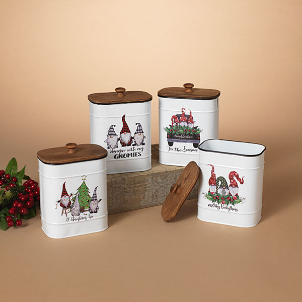 Metal Gnome Canisters 4 Styles The Holiday Market