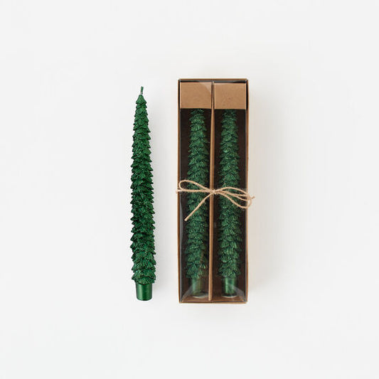 Green Tree Candles - box of 2