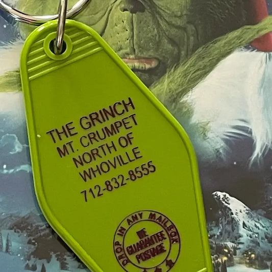 The Grinch Motel Key Fob - 2 styles