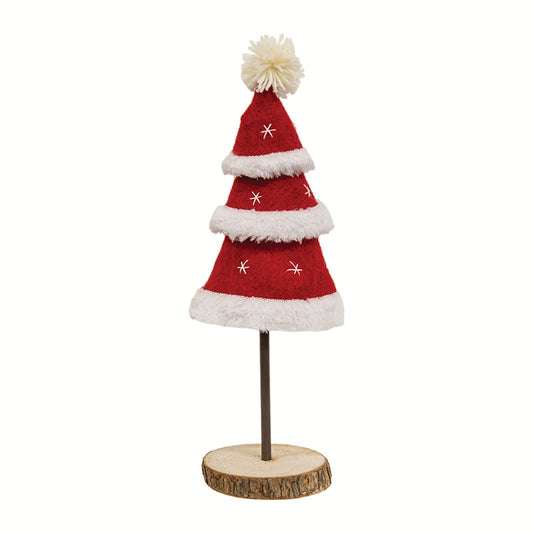 Santa Tiered Felted Tree - 16" High