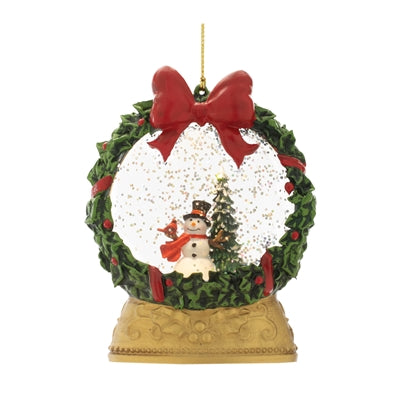 LED Snowman Globe Ornament