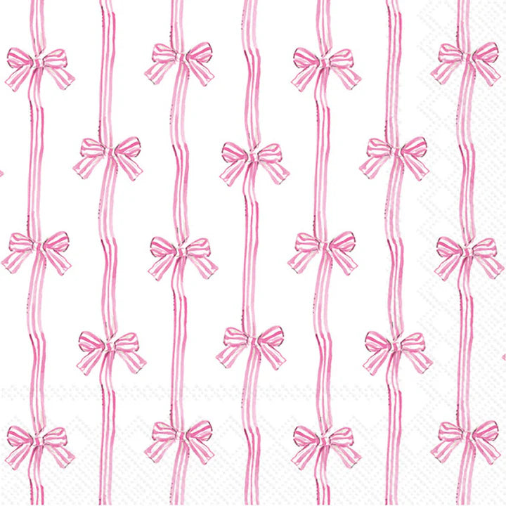 Pink Bow Lunch Napkins