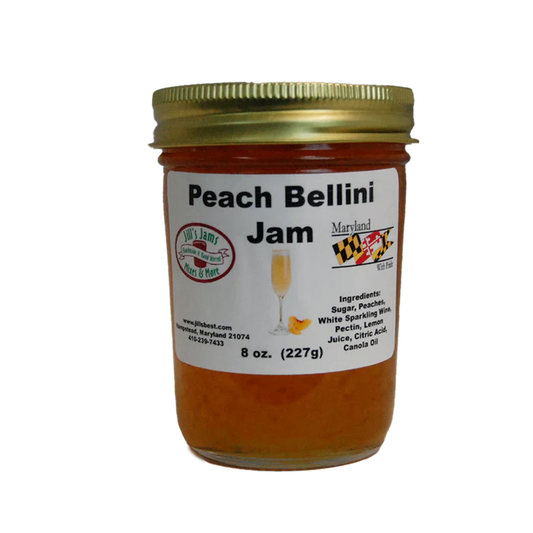 Peach Belini Jam -8 oz jar
