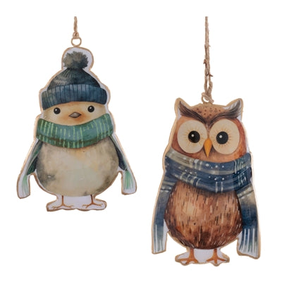 Winter Bird Ornament - Penguin or Owl