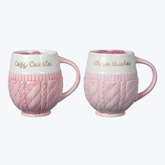 Ceramic Mug with Mittens Gift Set - 2 Styles