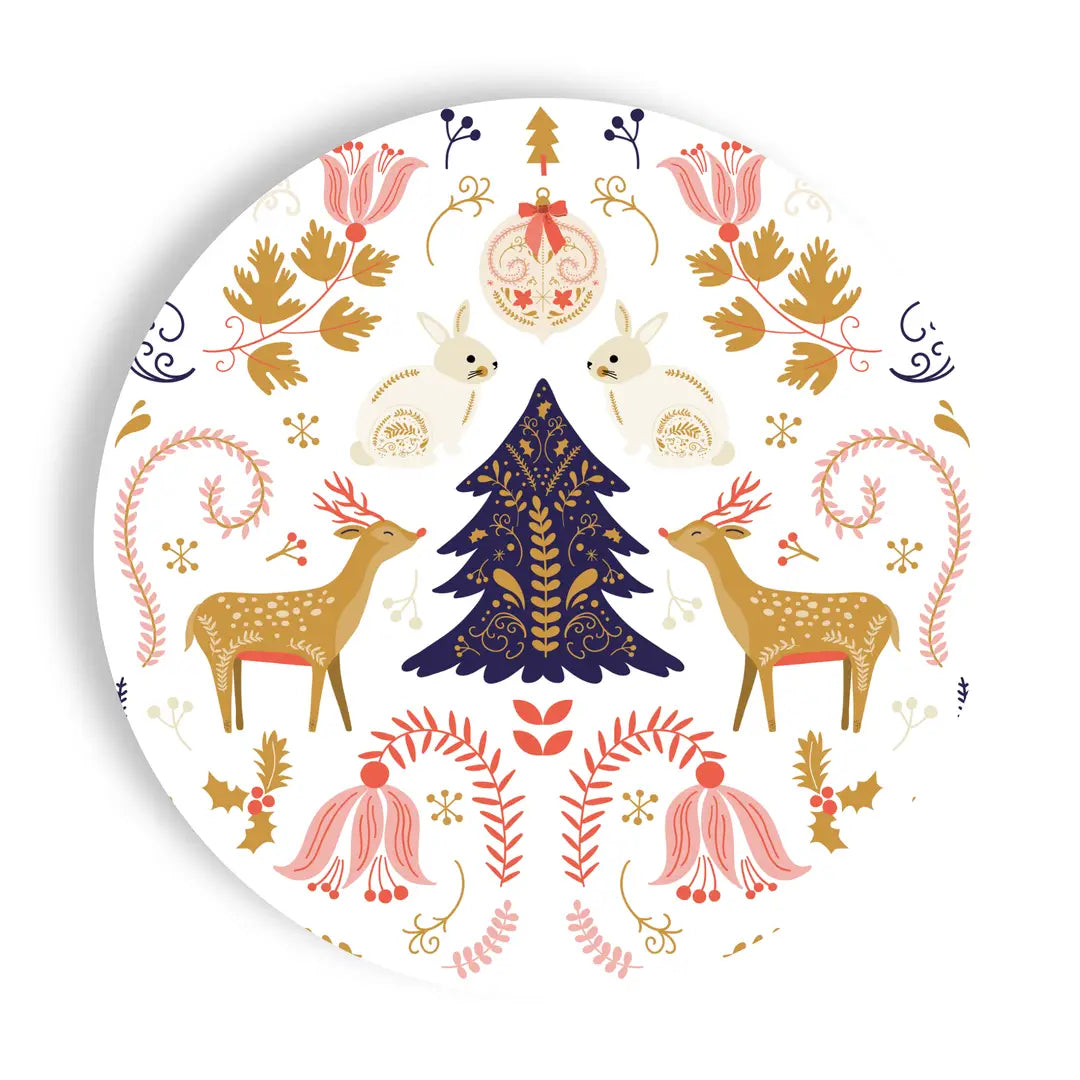 Woodland Christmas Paper Plates