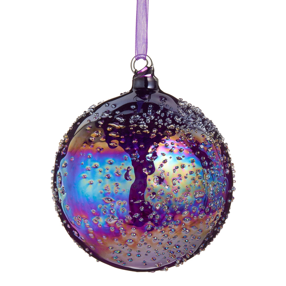 Iridescent Purple Ball Ornament