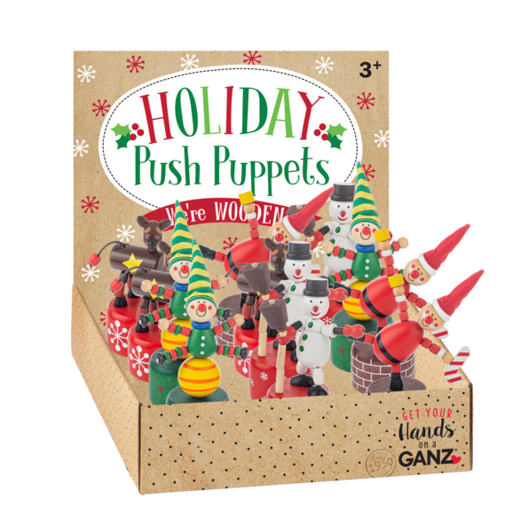 Wooden Push Puppets - 4 Styles