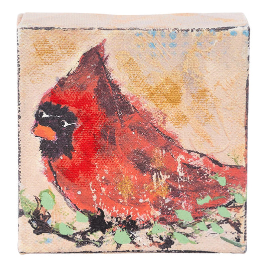Red Bird Holly Canvas