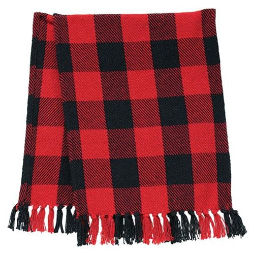 Red & Black Buffalo Check Runner
