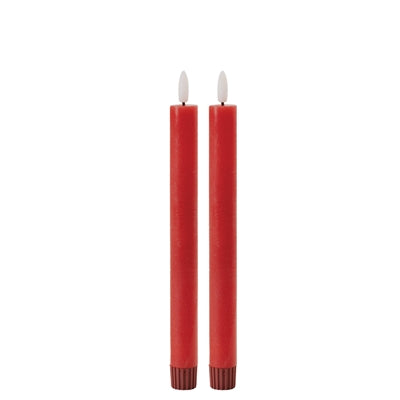 Red Taper Candle - Set of 2