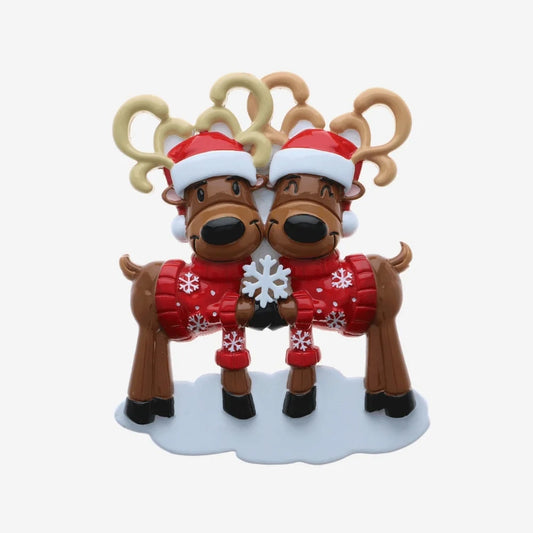 Mrs & Mrs Reindeer Ornament- Couple