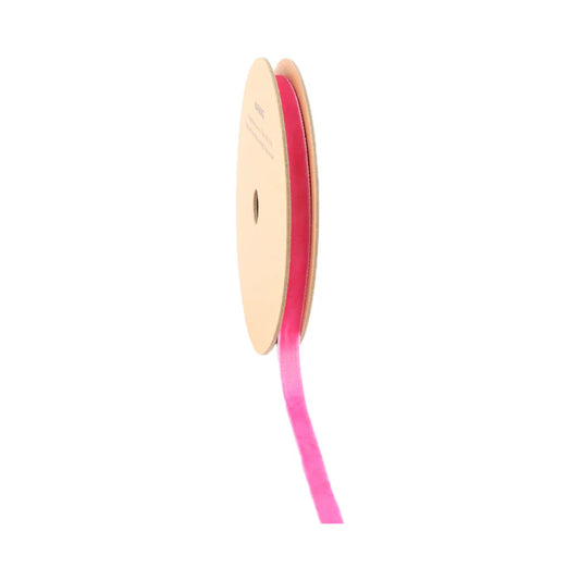 Velvet Ribbon - 3/8" Shocking Pink
