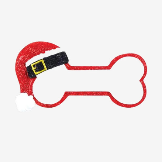 Santa Dog Bone Ornament