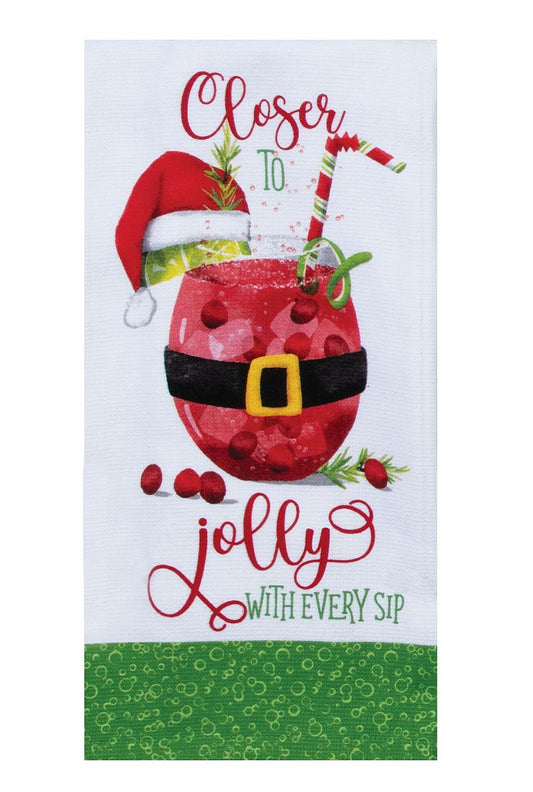Holiday Cheer Santa Dual Purpose Towel