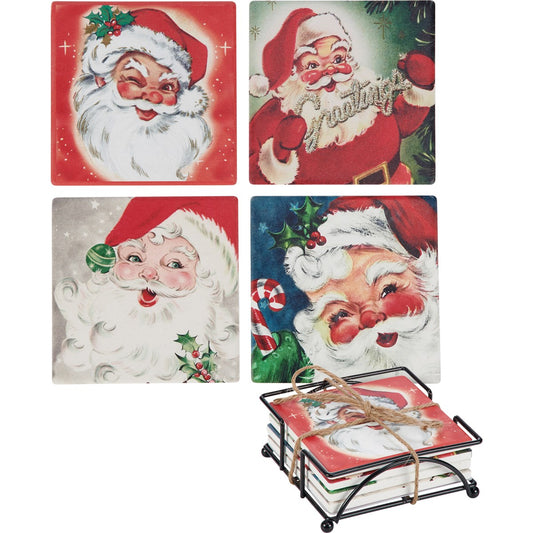 Sanat Claus Santa Coaster Set