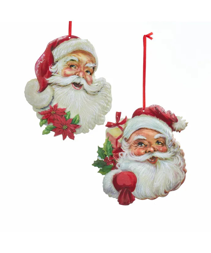 Santa Head Ornament - 2 styles