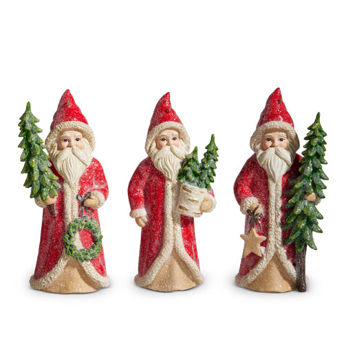 Red Santa with Tree Ornament