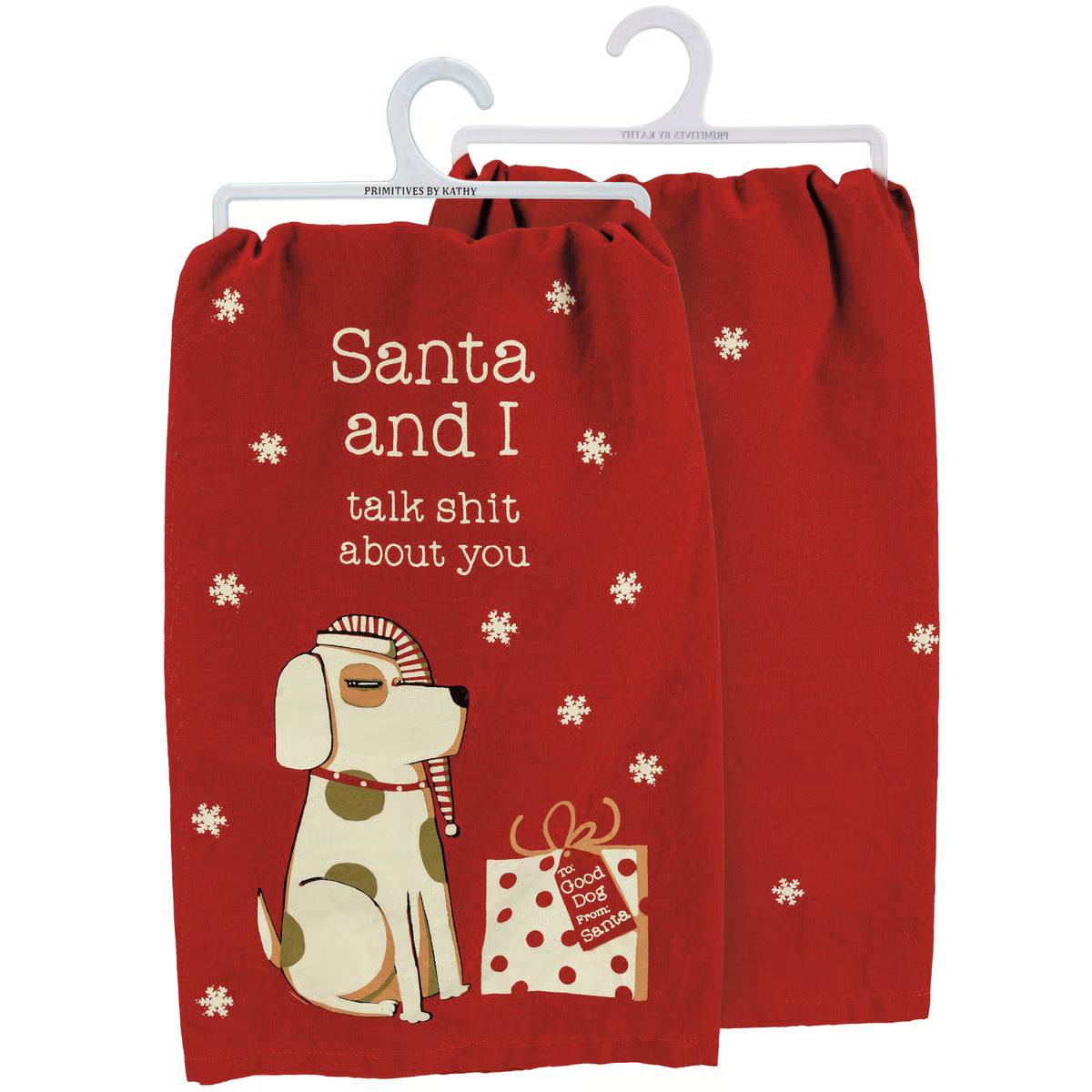 Kitchen Towel - Santa and I Talk...