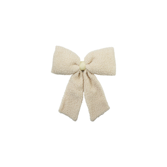 Faux Sherpa Clip-on Bow